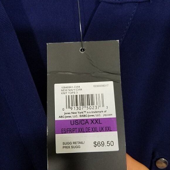 NWT Jones New York Top Blouse Stretch Size XXL - Picture 4 of 5